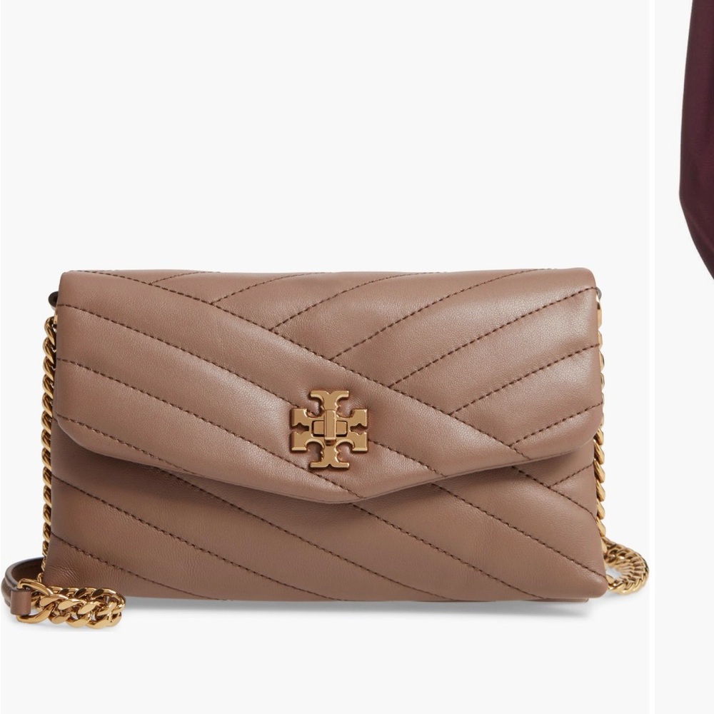 Tory Burch Kira Tan Quilted Crossbody Bag